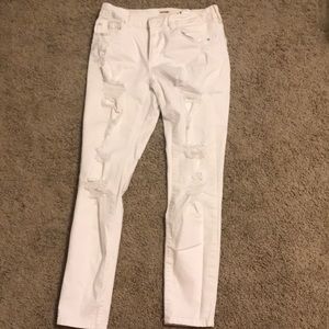 Garage Denim White Ripped Jeans